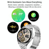 MT55 1.43 inch AMOLED HD Screen Ultra-thin Smart Call Health Watch, Leather Strap(Silver Brown)