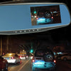 Left Screen Display Rearview Mirror Vehicle DVR, Allwinner Programs, 2 x Cameras 1080P HD 140 Degree Wide Angle Viewing, Support GPS Port/ Motion Detection / Night Vision / TF Card / G-Sensor