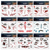 10pcs Halloween Scar Waterproof Tattoo Sticker Simulated Face Horror Stickers, Pattern: RM-038