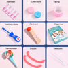 Wooden Children Oral Dentistry Simulation Dentist Set Pretend Play Medical Toy, Color: Basic Model Blue