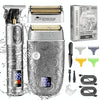 Men Bald Haircut 2 In 1 Electric Hair Clipper Waterproof Set(Gray)