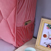 Bedside All-Inclusive Anti-Collision Quilted Thick Fabric Protective Cover, Size: 60x220cm(Italian Velvet Pink)