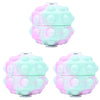 3 PCS Rotating Glowing Octagonal Silicone Ball Educational Toys, Specification: Glow 21 Seconds(Pink Green)