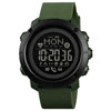 SKMEI 1511 Simple Bluetooth Men Smart Waterproof Compass Adult Smart Watch(Rubber Shell Army Green)