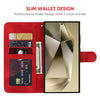 For Samsung Galaxy S25 Ultra 5G Skin Feel Geometric Lines Leather Phone Case(Red)