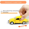 1:36 Beetle Classic Car Open Door Alloy Car Model Pull Back Children's Toy Car(Yellow)