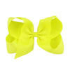 5 PCS 6 Inch Colorful Kids Girls Big Solid Ribbon Hair Bow Clips(32)