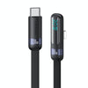 USAMS US-SJ652 PD 30W USB-C/Type-C to 8 Pin Aluminum Alloy Digital Display Fast Charging Elbow Data Cable, Length: 1.2m(Black)