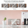 TS-8201-HW Multifunctional LED Makeup Mirror Desk Clock Automatic Photosensitive Electronic Alarm(Black)