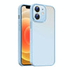 For iPhone 12  Nano Semi-transparent Frosted Skin Feel Phone Case(Sky Blue)