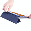 For iPad Mini 5 / Mini 4 3-folding Horizontal Flip PU Leather + Shockproof TPU Case with Holder & Pen Slot(Dark Blue)