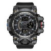 SANDA 3132 Men Multifunctional Waterproof Luminous Sports Watch(Black)
