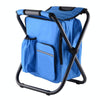 Multifunctional Folding Stool Portable Ice Pack Stool Lightweight Outdoor Stool(Blue)