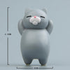 Cartoon Cat Fridge Magnet Resin Ornament Ornament Without Magnetic Sticker(Deep Coffee Cat)