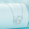 Sterling Silver S925 Zircon Cute Cat Necklace Jewelry