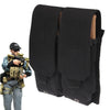 Duplex Canvas Clips Pouch with Quick Release Buckles(Black)