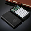 HAWEEL DIY 4x 18650 Battery (Not Included) 12000mAh Dual-way QC Charger Power Bank Shell Box with 2x USB Output & Display,  Support QC 2.0 / QC 3.0 / FCP / SFCP /  AFC / MTK / BC 1.2 / PD(Black)