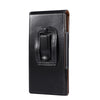 Men Glossy Texture Leather Portable Mobile Phone Waist Bag for 6.9 inch or below(Black)