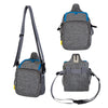 Dog Treat Training Pouch Bag with Poop Bag Dispenser (Dark Grey/Blue)