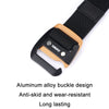 AWMN Men Casual Woven Stretch Sports Hook Buckle Belt, Length: 120cm(Dark Gray)