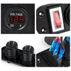 12V-24V Universal Car / Yacht Mobile Phone Charger Modification Ddual USB Panel with Switch(Red Light)