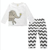 Children Cartoon Cotton Underwear Care Belly Pajamas Set, Size:XL(Elephant)