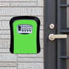 Wall Mounted Key Safe Box - Metal, Weatherproof, Green