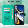 For Itel P37 / Vision 2s Embossed Butterfly Leather Phone Case(Green)