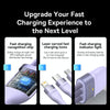 Baseus Flash Series II 1.5m 3 in 1 Type-C to Micro USB + 8 Pin + Type-C 100W Fast Charging Cable(Purple)