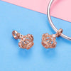 S925 Sterling Silver Pendant Rose Gold Crown DIY Necklace Accessories