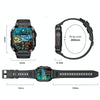 K57 Pro 1.96 Inch Bluetooth Call Music Weather Display Waterproof Smart Watch, Color: Black Leather
