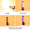 Multi-functional Car Safety Hammer Solar Alarm Emergency Working Flashlight (Black)