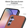 For Samsung Galaxy A54 5G Twill Fabric Leather Skin Back Phone Case(Brown)