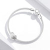 S925 Sterling Silver Shining Heart Beads DIY Bracelet Necklace Accessories