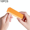 10 PCS Tofu Block Nail Polish Four Squares High Elastic Cotton Manicure Sand Block (Orange)