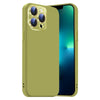 For iPhone 13 Pro Nano Lens Cover Liquid Silicone Phone Case(Fruit Green)