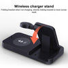 For Apple Series 3 in 1 15W Earphones/Phones/Watch Fold Wireless Charger Stand(White)
