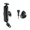 9.0cm Connecting Rod 20mm Ball Head Motorcycle Rearview Mirror Screw Hole Fixed Mount Holder with Tripod Adapter & Screw for GoPro, Insta360, DJI and Other Action Cameras(Black)
