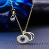 Angel Eyes Pendant Layered Necklace, Model: N2106-24 Overlap Alloy Eyes