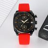 SKMEI 1903 Stainless Steel Buckle Silicone Strap Waterproof Quartz Watch(Black)