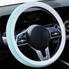 Car Steering Wheel Short Plush Winter Non-slip Grip Cover, Size: 38cm(Round Blue)
