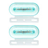 2 PCS 24V 12LED Car Oval Side Lamp (White Light)