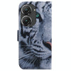 For Asus Zenfone 9 Coloured Drawing Leather Phone Case(Tiger)