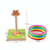Kindergarten Children Wooden Panda Animal Throwing Ring Toss Games Activities Toys, Size: 9*9*14.7cm