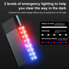 3 In 1 Car Safety Hammer Flashlight Emergency Light With Alarm(Black)