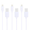 3 PCS HAWEEL 1m High Speed 8 pin to USB Sync and Charging Cable Kit for iPhone, iPad(White)