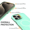 For iPhone 15 Pro Shockproof MagSafe Armor PC Hybrid TPU Phone Case(Mint Green+Grayish Green)
