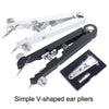 Watch Strap Pins Removal Pliers V-shape Watch Remover(Silver)