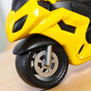 Motorcycle Alarm Clock Ornaments Creative Child Gift Clock(Yellow Motorcycle Racing)