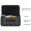 HAWEEL 6.1-6.8 inch Nylon Cloth Phone Belt Clip Horizontal Carrying Pouch with Card Slot (Black)